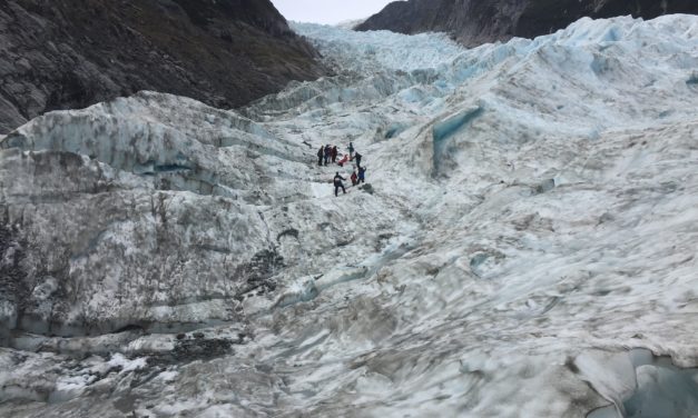 Heli-Hiking on Fox Glacier, Bra Display in New Zealand